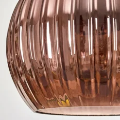 Style Boho-Chic-hofstein Koyoto Suspension, Boule lumineuse, Suspension Écru, Noir, 3 lumières