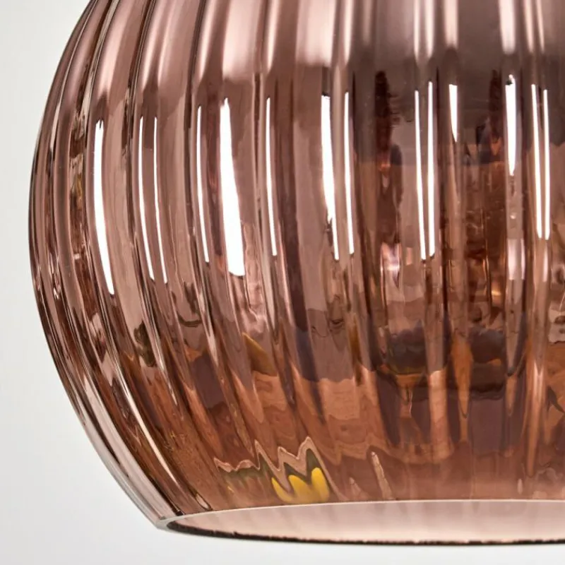 Style Boho-Chic-hofstein Koyoto Suspension, Boule lumineuse, Suspension Écru, Noir, 3 lumières