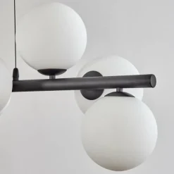 hofstein Koyoto Suspension, Boule lumineuse, Suspension Blanc, 8 lumières