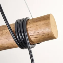 Lampes Dorées-hofstein Koyoto Suspension, Boule lumineuse, Suspension Écru, Noir, 3 lumières