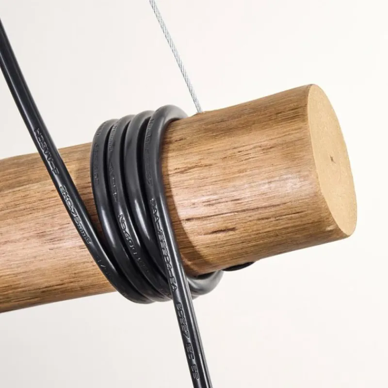 Lampes Dorées-hofstein Koyoto Suspension, Boule lumineuse, Suspension Écru, Noir, 3 lumières