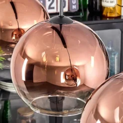 hofstein Koyoto Suspension, Boule lumineuse, Suspension Noir, 3 lumières