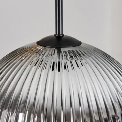 hofstein Koyoto Suspension, Boule lumineuse, Suspension Ambre, Clair, Fumé, 3 lumières