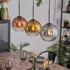 Lampes Dorées-hofstein Koyoto Suspension, Boule lumineuse, Suspension Chrome, Or, Clair, Cuivré, Fumé, 3 lumières