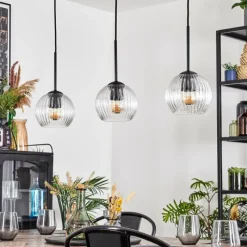 hofstein Koyoto Suspension, Boule lumineuse, Suspension Clair, 3 lumières