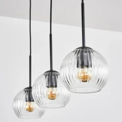 hofstein Koyoto Suspension, Boule lumineuse, Suspension Clair, 3 lumières