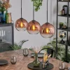 hofstein Koyoto Suspension, Boule lumineuse, Suspension Clair, Cuivré, 3 lumières