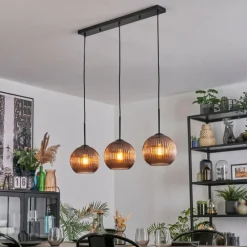 hofstein Koyoto Suspension, Boule lumineuse, Suspension Cuivré, 3 lumières