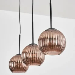 hofstein Koyoto Suspension, Boule lumineuse, Suspension Cuivré, 3 lumières