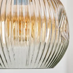 hofstein Koyoto Suspension, Boule lumineuse, Suspension, Suspension grappe 30 cm Ambre, Clair, Fumé, 3 lumières