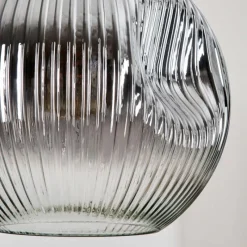 hofstein Koyoto Suspension, Boule lumineuse, Suspension, Suspension grappe 30 cm Ambre, Clair, Fumé, 3 lumières