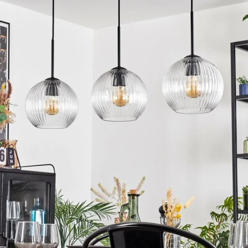 Lampes À Boules-hofstein Koyoto Suspension, Boule lumineuse, Suspension Clair, 3 lumières