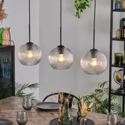 Lampes À Boules-hofstein Koyoto Suspension, Boule lumineuse, Suspension Clair, 3 lumières