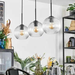 Lampes À Boules-hofstein Koyoto Suspension, Boule lumineuse, Suspension Clair, 3 lumières