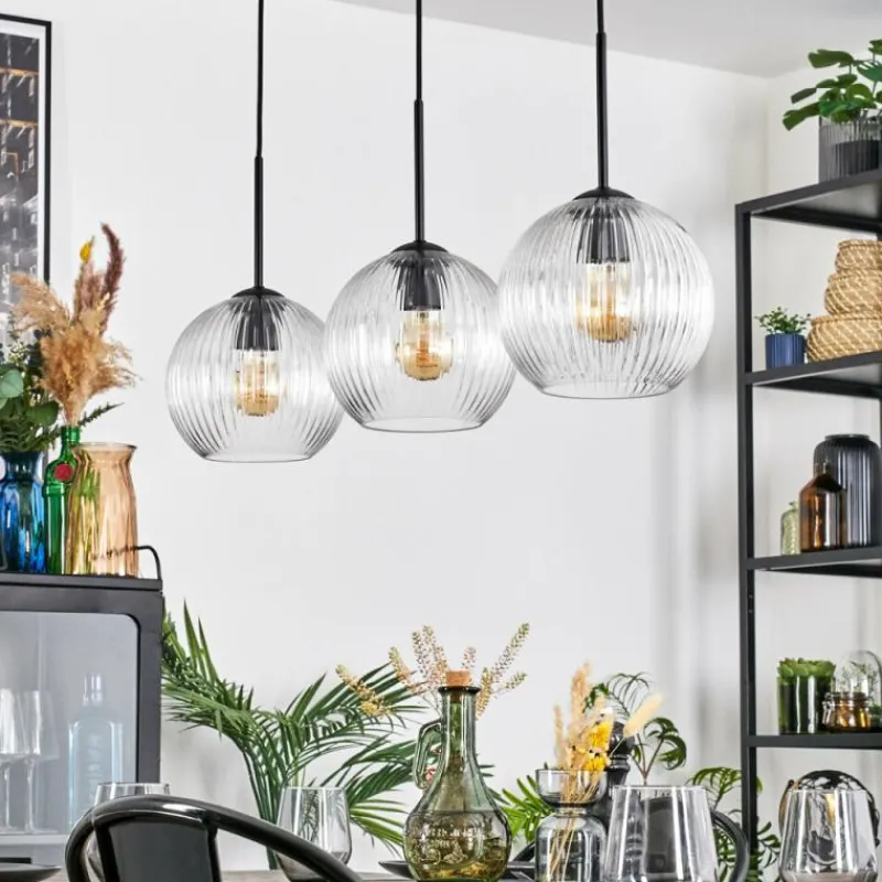 Lampes À Boules-hofstein Koyoto Suspension, Boule lumineuse, Suspension Clair, 3 lumières