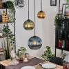 Lampes Dorées-hofstein Koyoto Suspension, Boule lumineuse, Suspension, Suspension grappe 30 cm Bleu, Or, Vert, 3 lumières