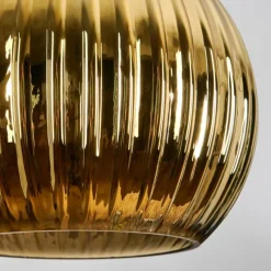 Lampes Dorées-hofstein Koyoto Suspension, Boule lumineuse, Suspension 35 cm Bleu, Or, Vert, Cuivré, 4 lumières