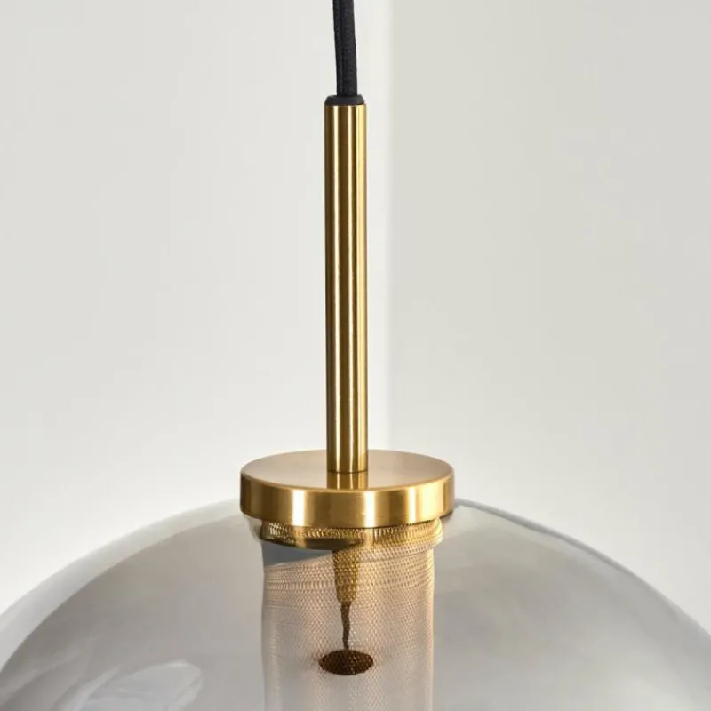 Lampes Dorées-hofstein Koyoto Suspension, Boule lumineuse, Suspension Or, Noir, 1 lumière