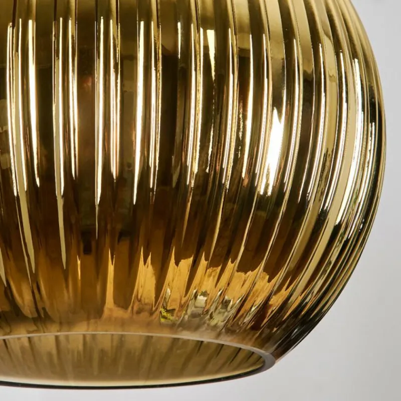 Lampes Dorées-hofstein Koyoto Suspension, Boule lumineuse, Suspension grappe 35 cm Bleu, Or, Vert, Cuivré, 4 lumières