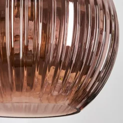 hofstein Koyoto Suspension, Boule lumineuse, Suspension grappe 45 cm Bleu, Vert, Cuivré, 5 lumières