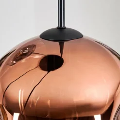 Lampes Dorées-hofstein Koyoto Suspension, Boule lumineuse, Suspension grappe Chrome, Or, Clair, Cuivré, Fumé, 4 lumières