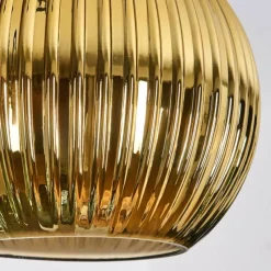 hofstein Koyoto Suspension, Boule lumineuse, Suspension grappe 30 cm Bleu, Or, Vert, 3 lumières