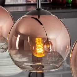 hofstein Koyoto Suspension Clair, Cuivré, 4 lumières