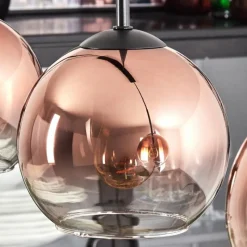 hofstein Koyoto Suspension Clair, Cuivré, 4 lumières