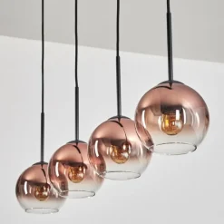 hofstein Koyoto Suspension Clair, Cuivré, 4 lumières