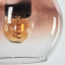 hofstein Koyoto Suspension Clair, Cuivré, 4 lumières