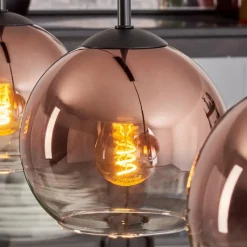 hofstein Koyoto Suspension Clair, Cuivré, 3 lumières