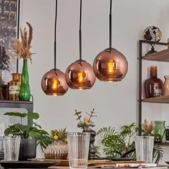 hofstein Koyoto Suspension Cuivré, 3 lumières