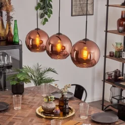 hofstein Koyoto Suspension Noir, 3 lumières