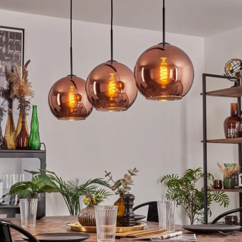 hofstein Koyoto Suspension Noir, 3 lumières