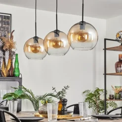 hofstein Koyoto Suspension Noir, 3 lumières