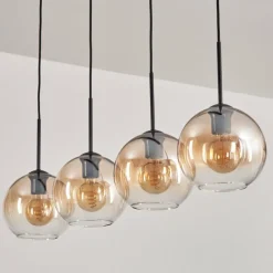 hofstein Koyoto Suspension Noir, 4 lumières