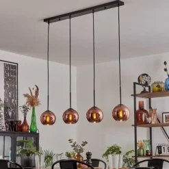 hofstein Koyoto Suspension Noir, 4 lumières