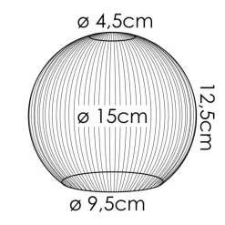 hofstein Koyoto Verre de rechange 15 cm Clair