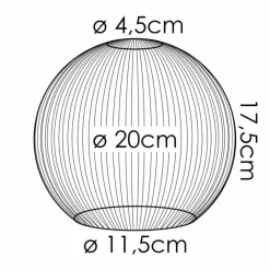 hofstein Koyoto Verre de rechange 20 cm Or, Clair