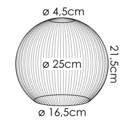 hofstein Koyoto Verre de rechange 25 cm Ambre