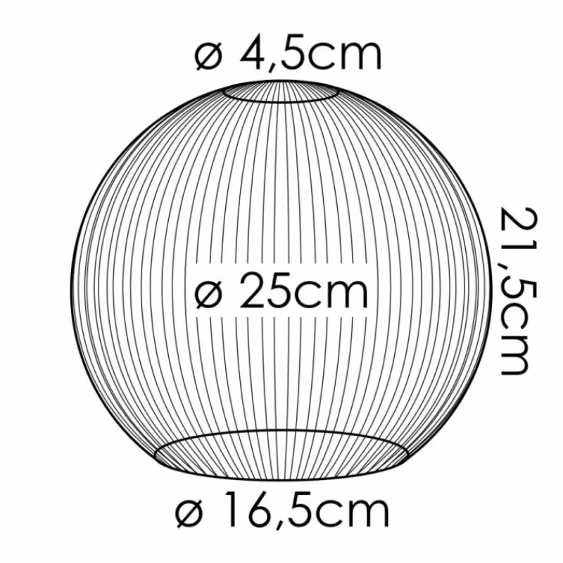 hofstein Koyoto Verre de rechange 25 cm Cuivré, Rouge