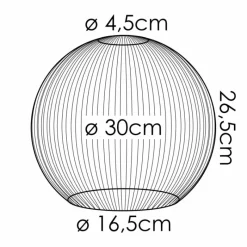 hofstein Koyoto Verre de rechange 30 cm Or