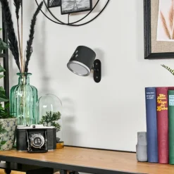 hofstein Krumstorp Lampe à poser, Applique murale, Liseuse LED Noir, 1 lumière