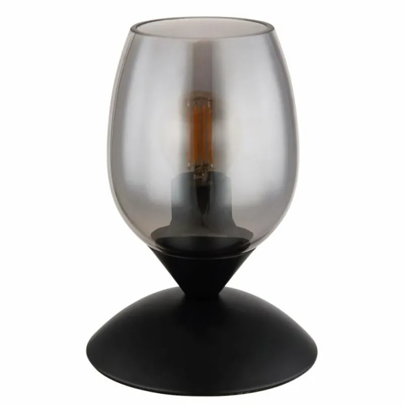 Suspension Verre Fumé-Luminaires Globo Lighting Kuwaita Lampe à poser Noir, 1 lumière