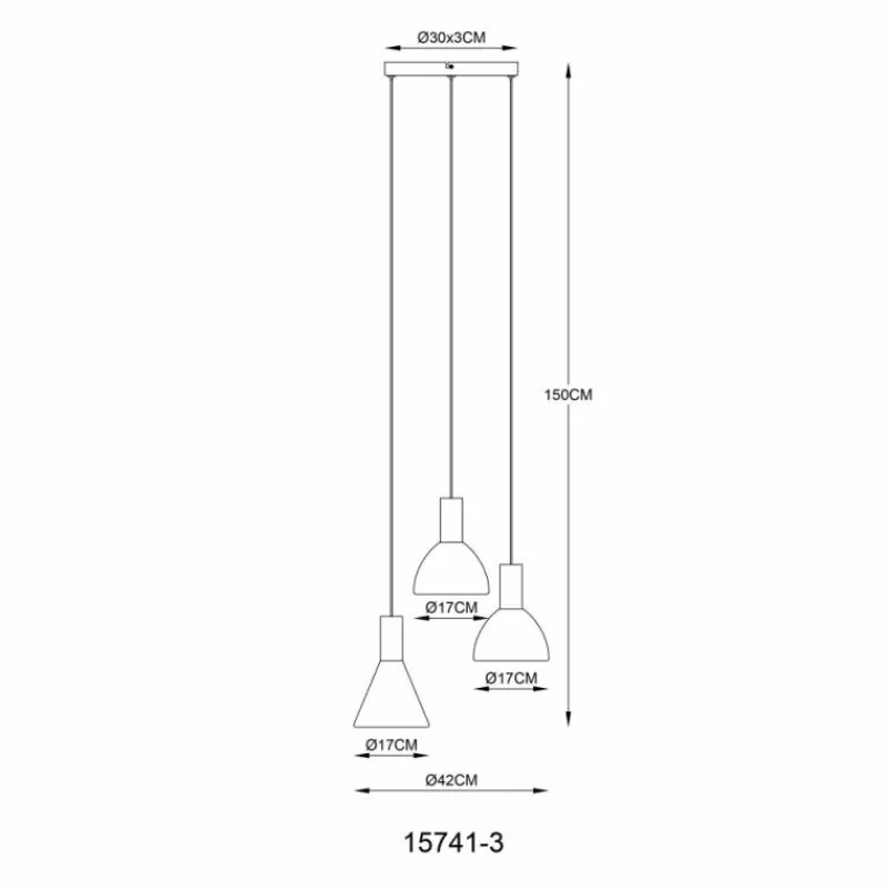 Suspension Verre Fumé-Luminaires Globo Lighting Labora Suspension LED Noir, 1 lumière
