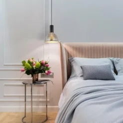 Suspension Verre Fumé-Luminaires Globo Lighting Labora Suspension LED Noir, 1 lumière