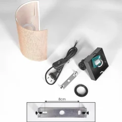 Luminaires Scandinaves-hofstein Labrujo Luminaire Up & Down, Applique murale Noir, 1 lumière