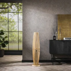 Lampes En Bois-hofstein Laceiras Lampadaire Écru, 1 lumière