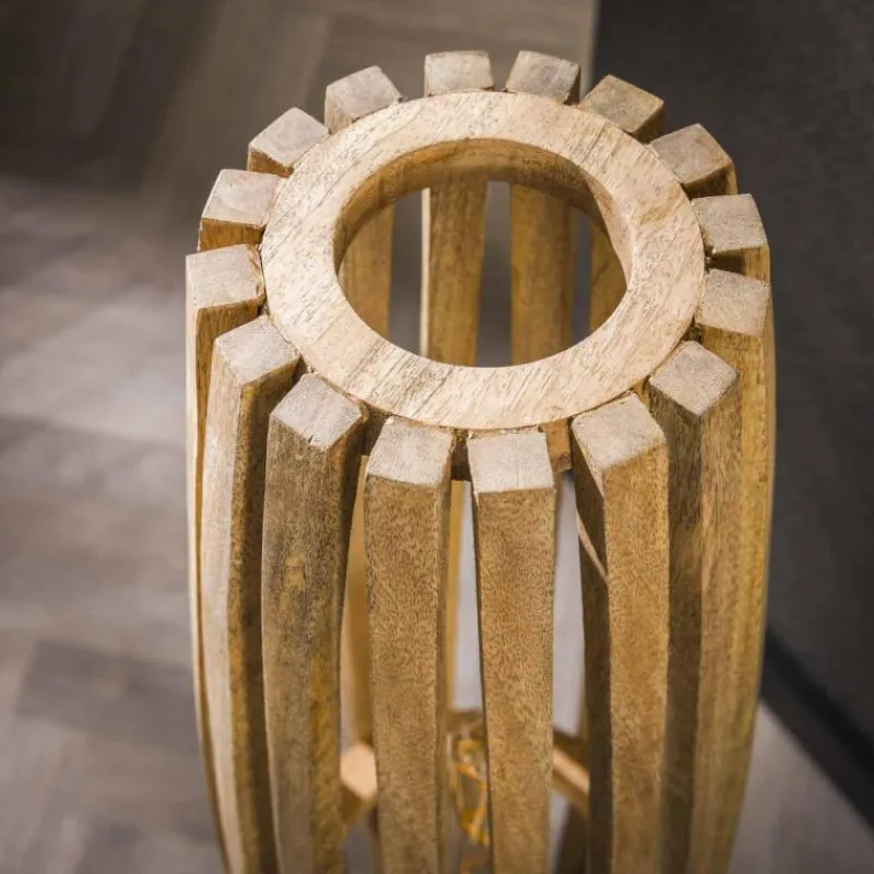 Lampes En Bois-hofstein Laceiras Lampadaire Écru, 3 lumières