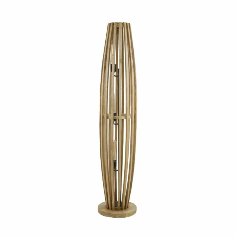 Lampes En Bois-hofstein Laceiras Lampadaire Écru, 3 lumières